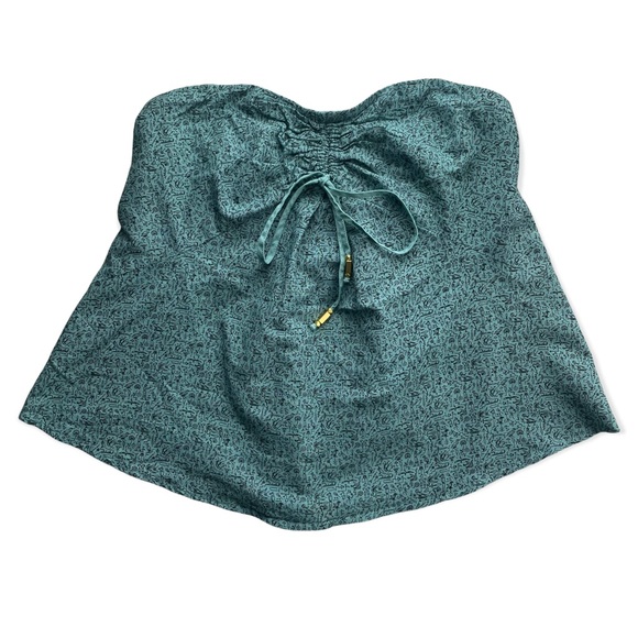 Maeve Anthropology Teal Blue Strapless Top Size 2 - Picture 2 of 8